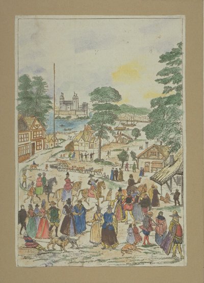 View of a Fete in Fair Street, Southwark by Charles Grignion